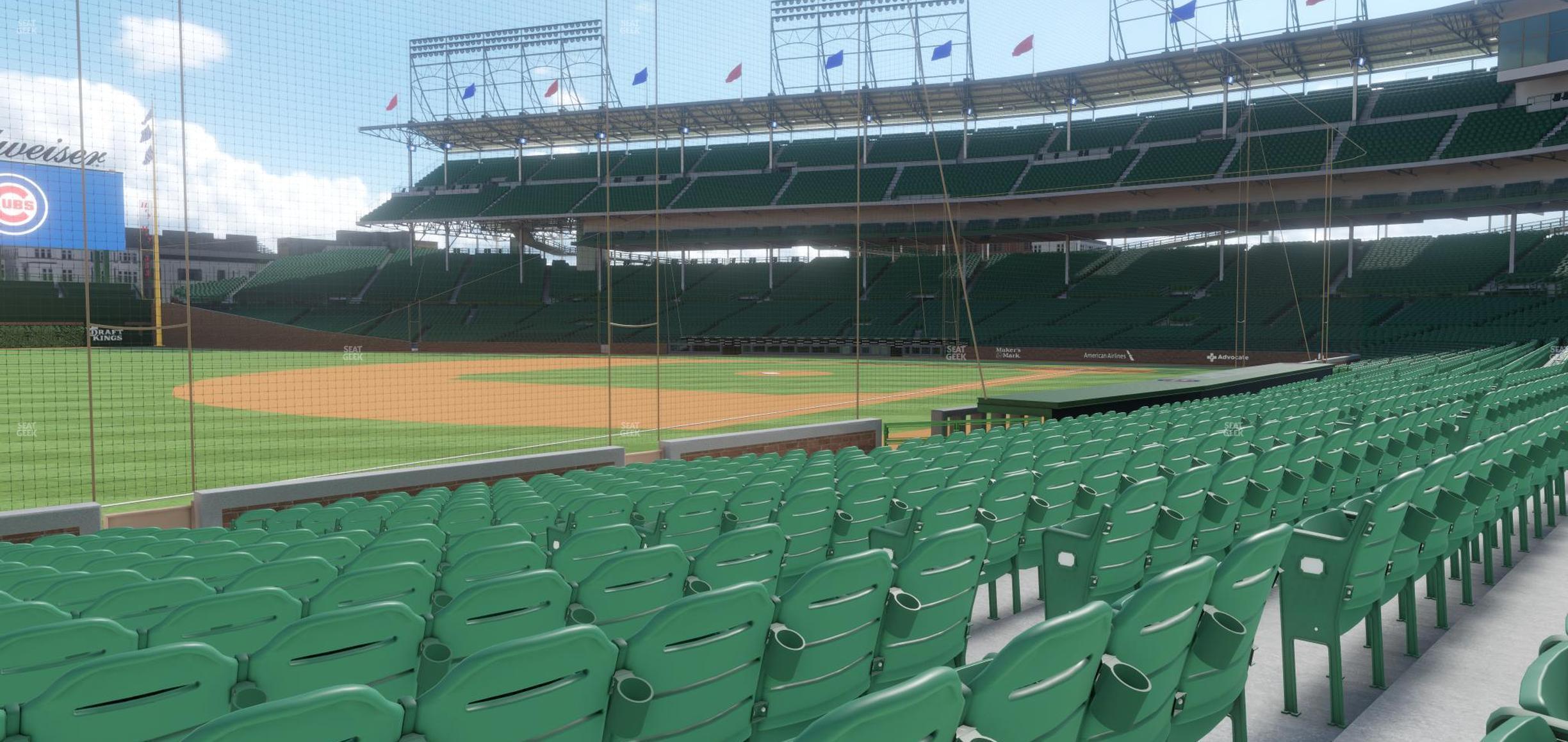 Seating view for Wrigley Field Section Club Box Outfield 7