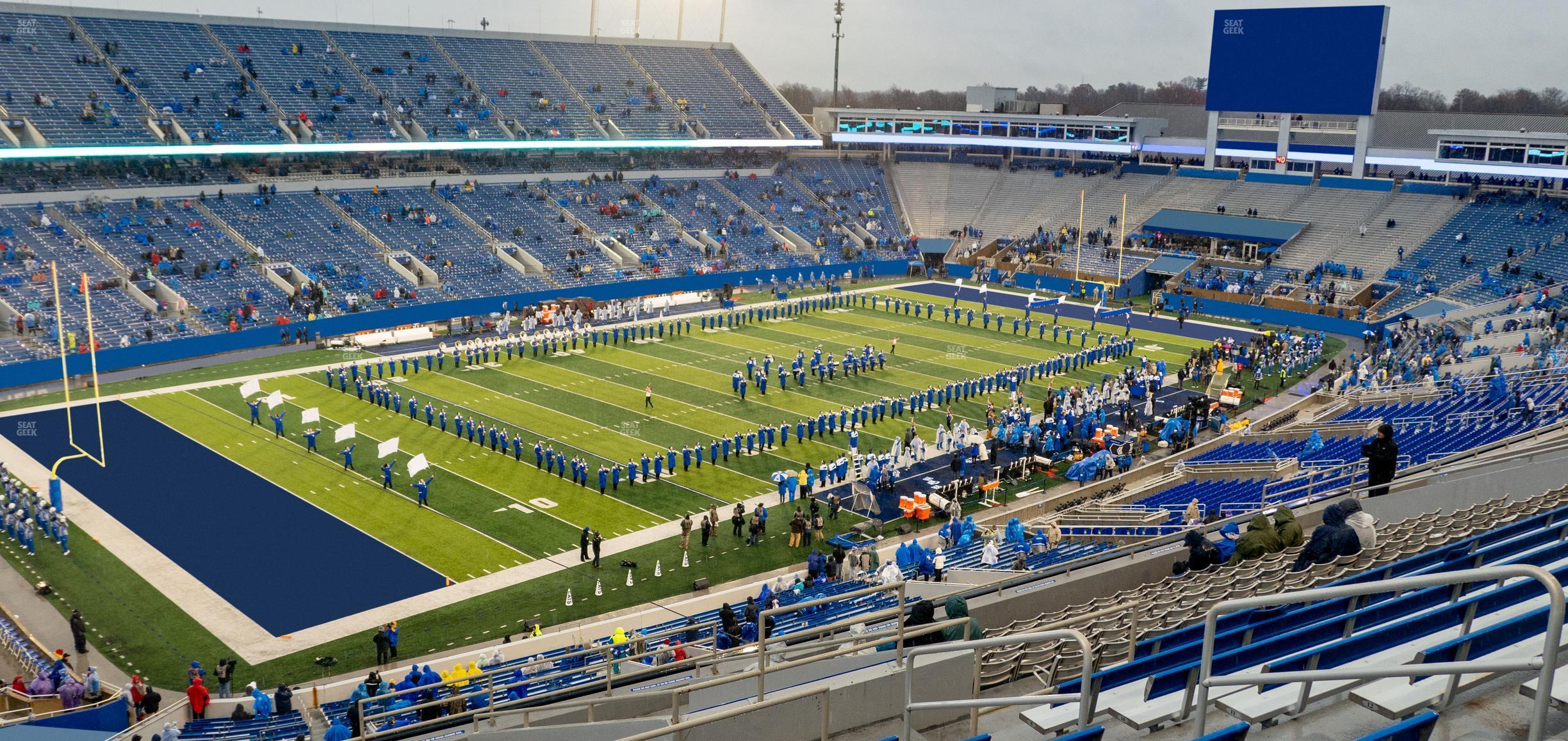 Seating view for Kroger Field Section 221