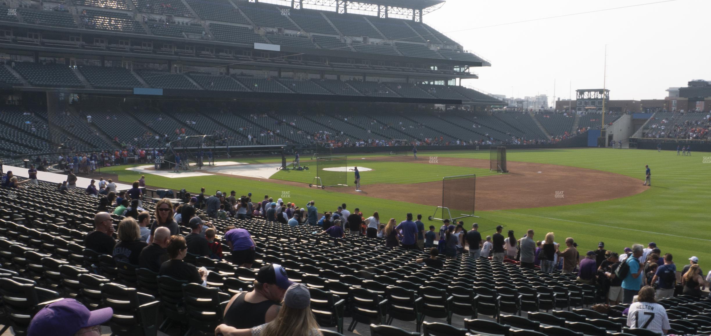 Seating view for Coors Field Section 118