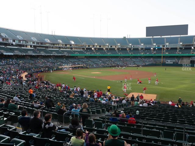 Seating view for Oakland Coliseum Section Rear 107