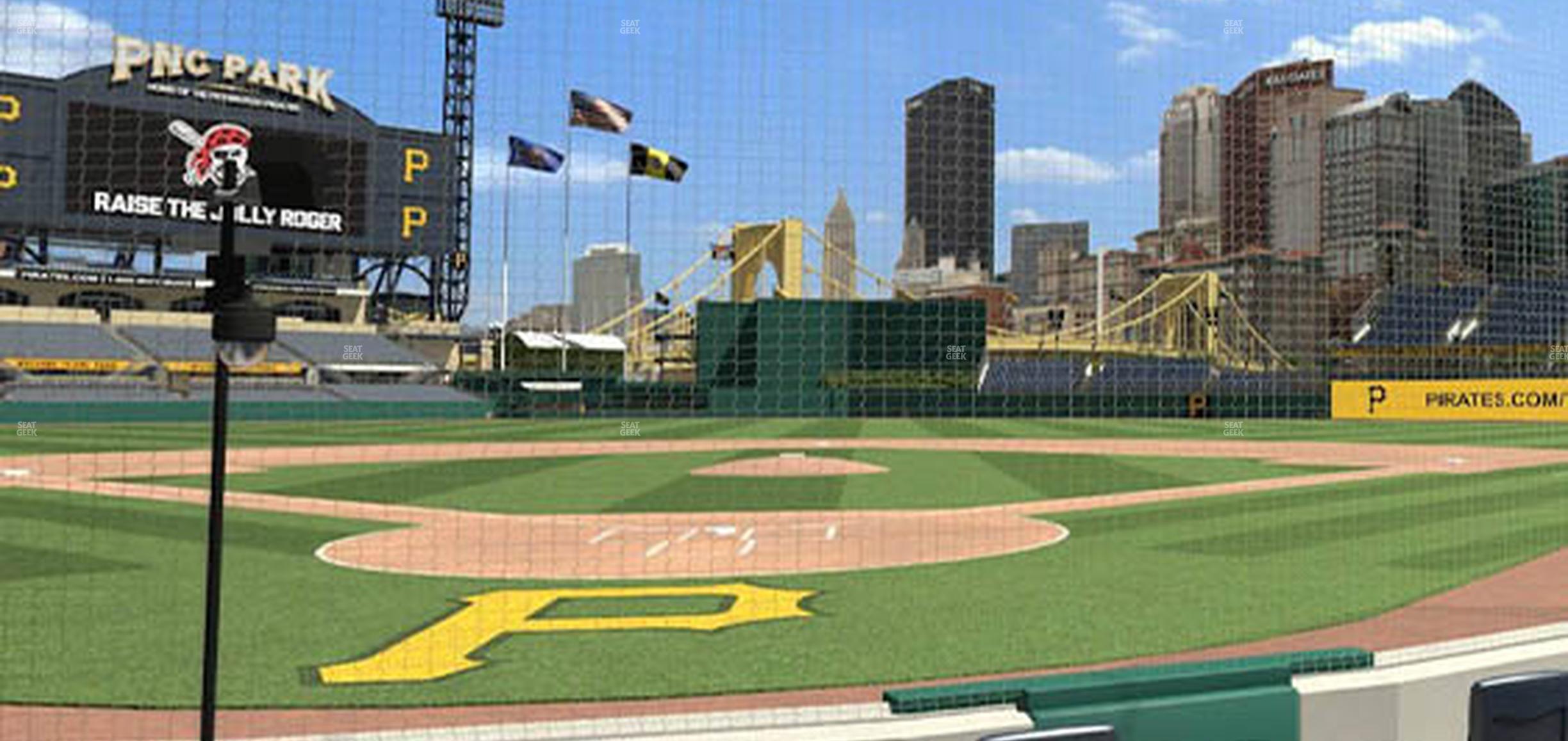 Seating view for PNC Park Section Home Plate Club 16