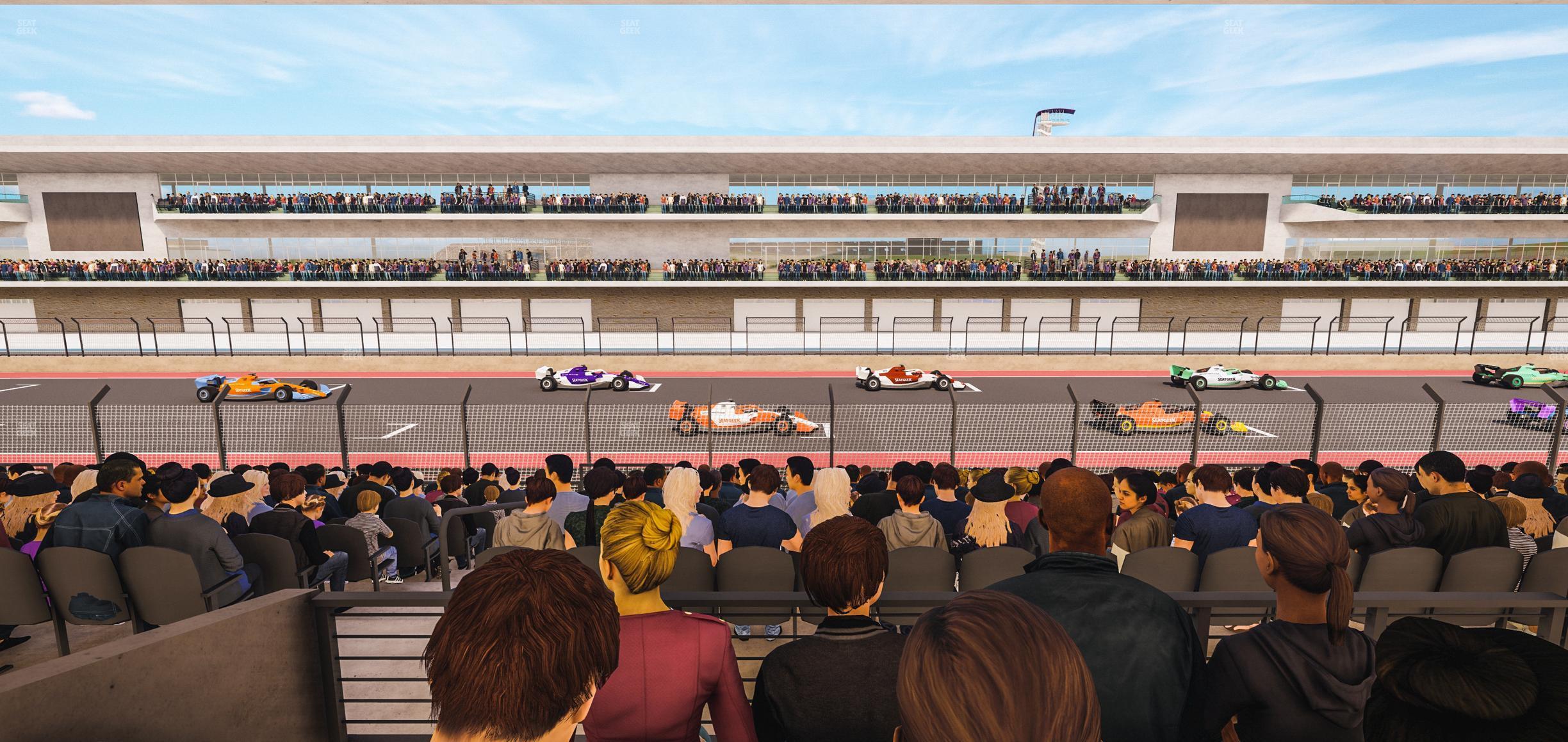 Seating view for Circuit of The Americas Section Main Grandstand Mezzanine 14 A