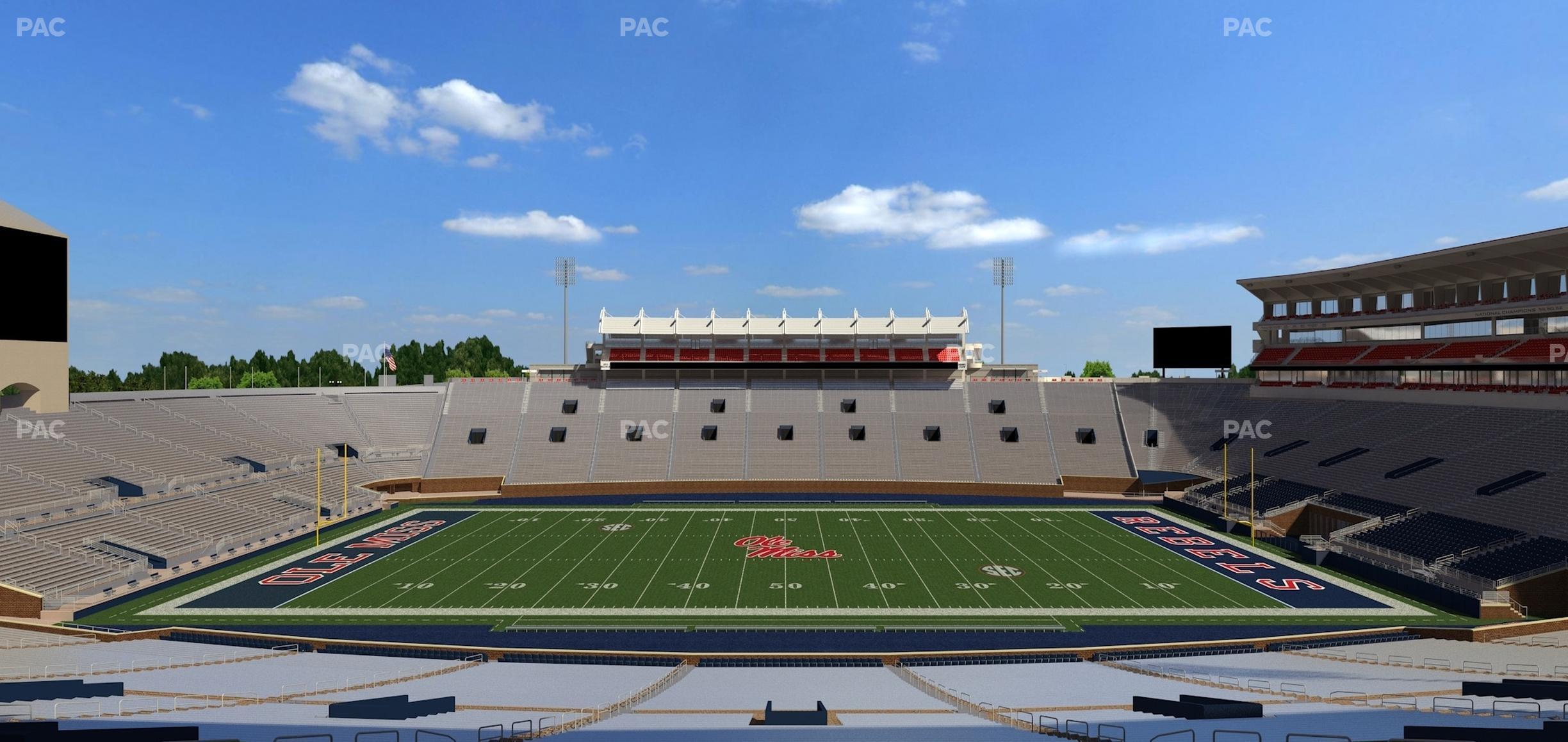 Seating view for Vaught Hemingway Stadium Section West Chairbacks 5