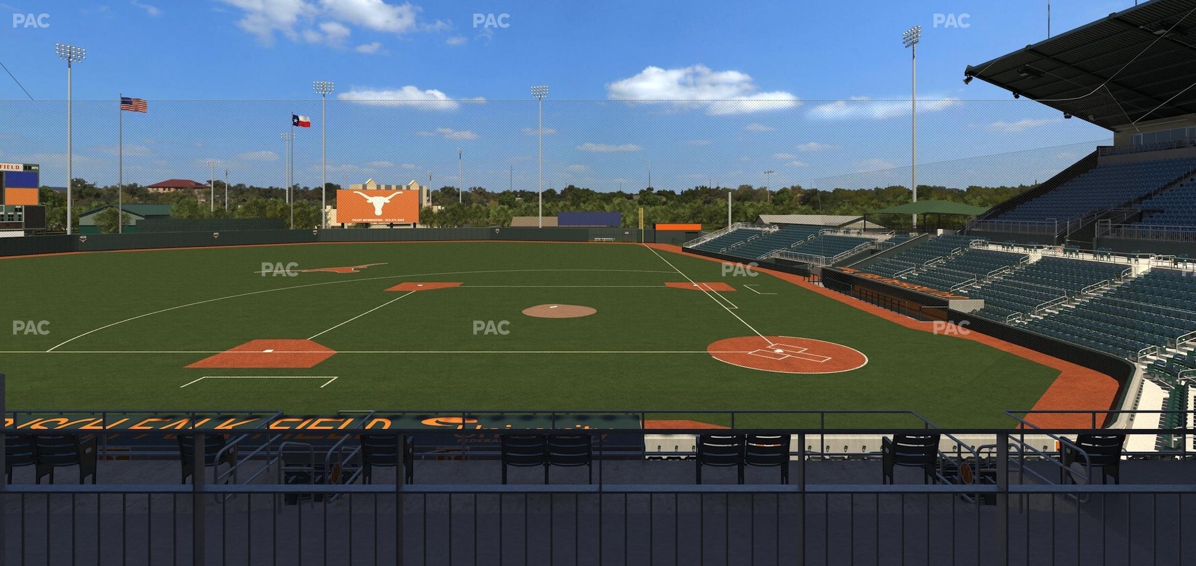 Seating view for UFCU Disch-Falk Field Section 110