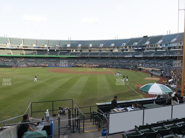 Seating view for Oakland Coliseum Section 132