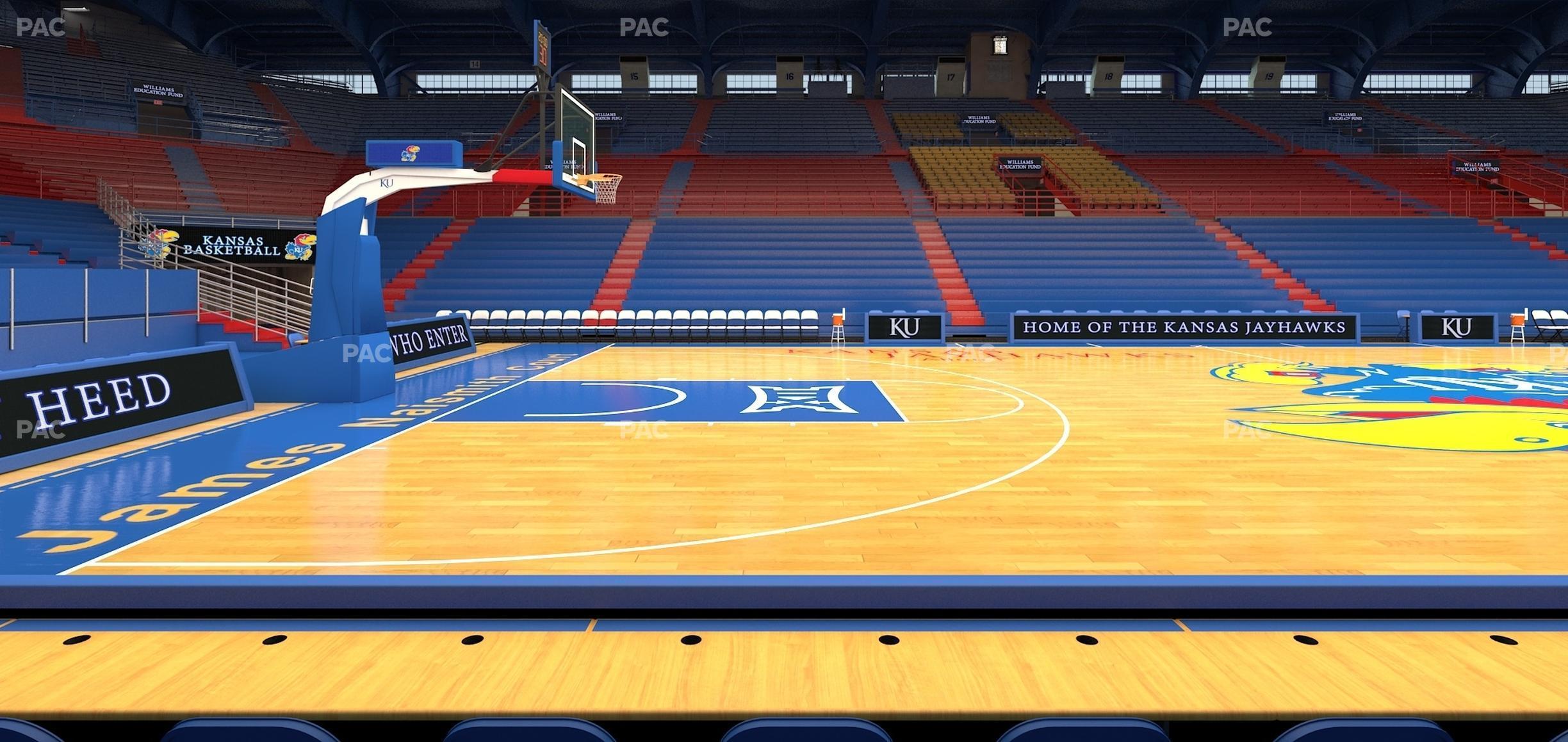 Seating view for Allen Fieldhouse Section H