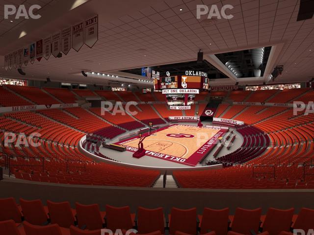 Seating view for Lloyd Noble Center Section 212