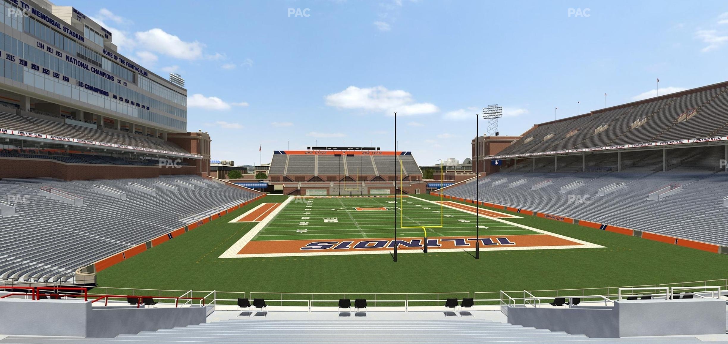 Seating view for Memorial Stadium - IL Section 117