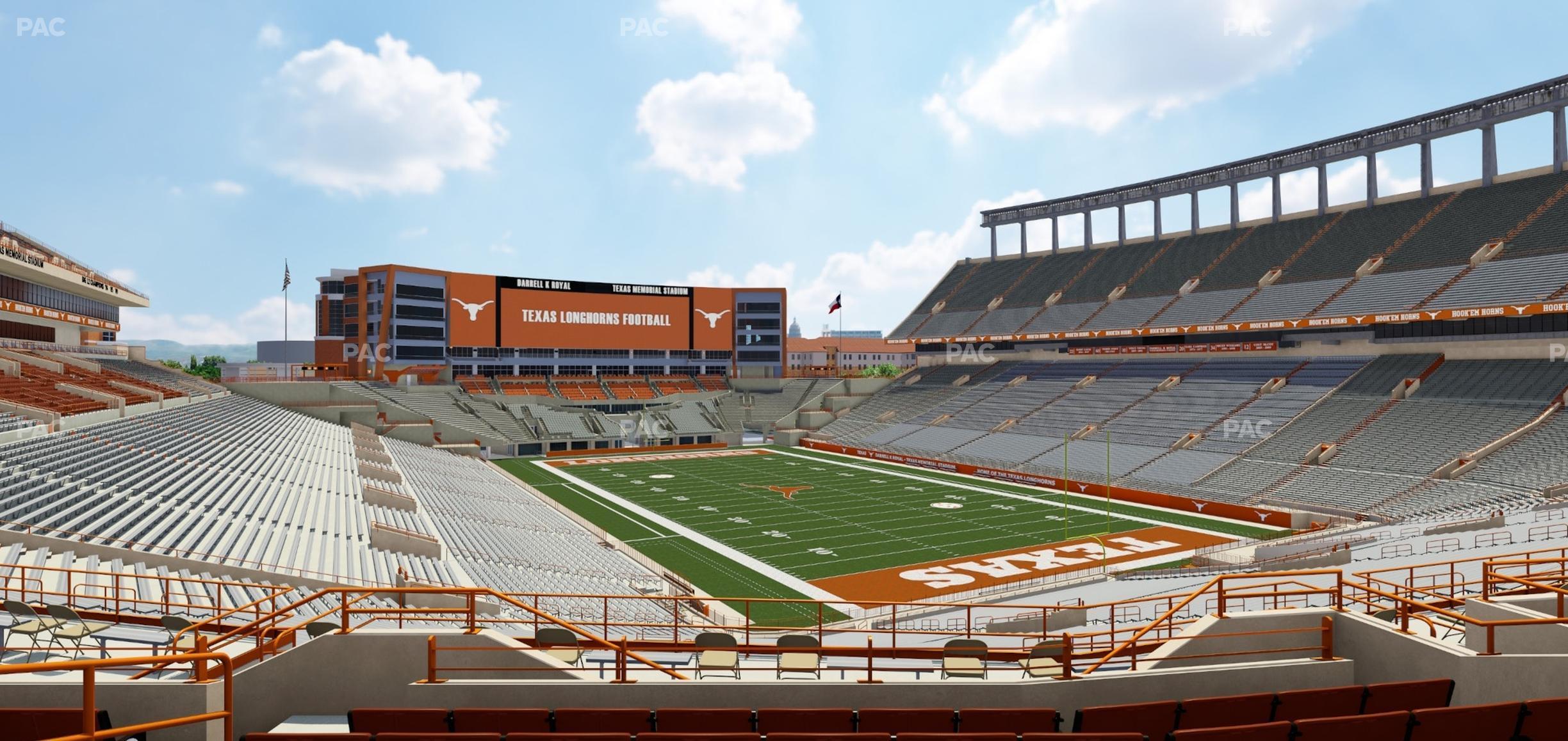 Seating view for Darrell K Royal - Texas Memorial Stadium Section Longhorn Lounge 19