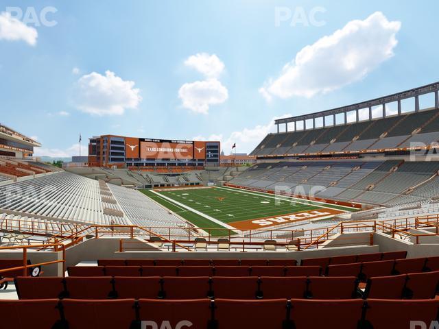 Seating view for Darrell K Royal - Texas Memorial Stadium Section Longhorn Lounge 19