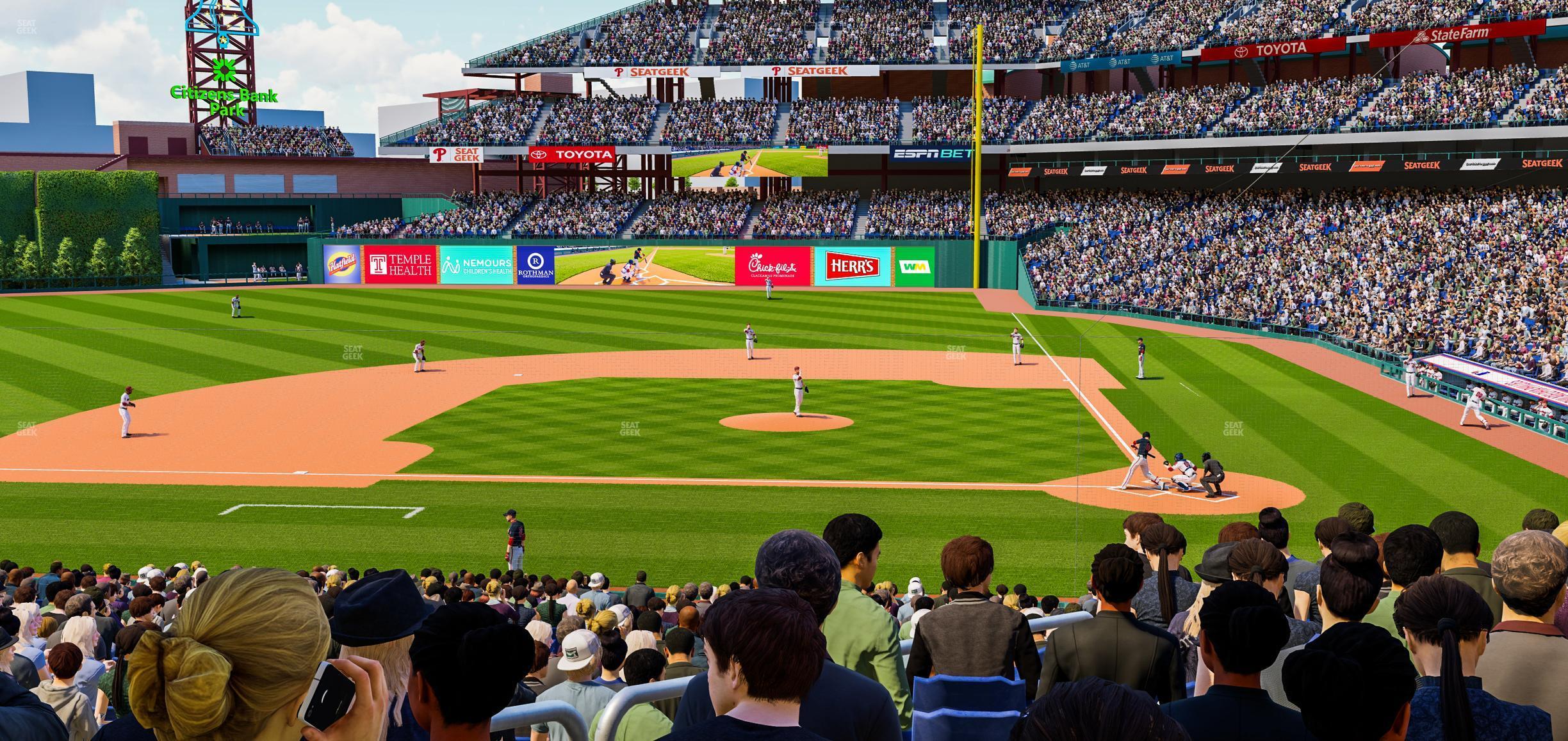 Seating view for Citizens Bank Park Section 128