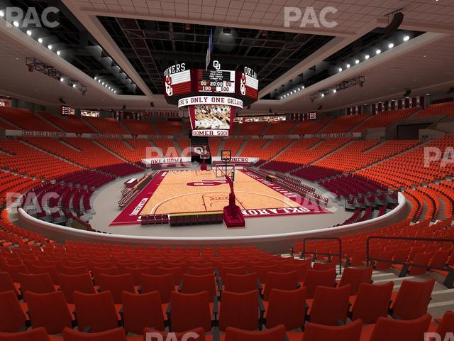 Seating view for Lloyd Noble Center Section 115