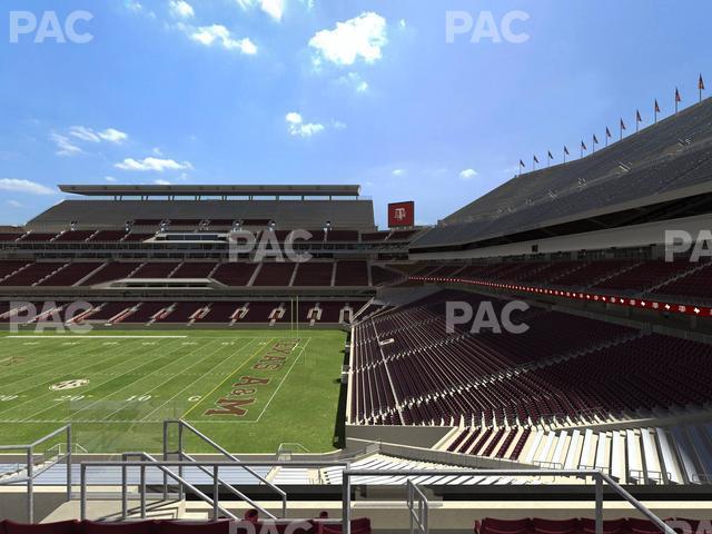 Seating view for Kyle Field Section Zone Club 16