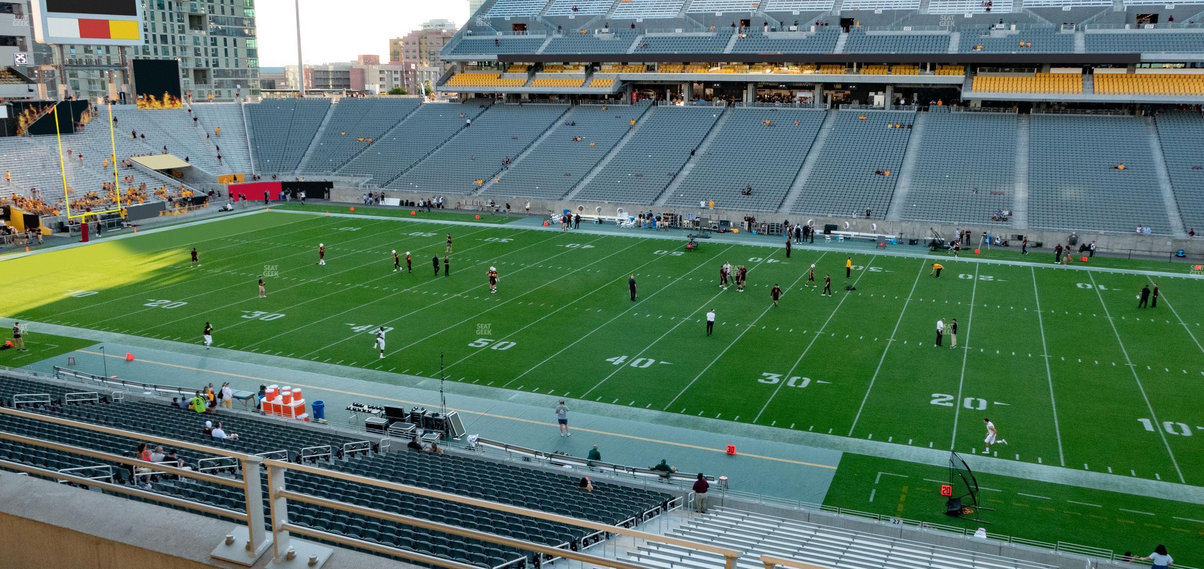 Seating view for Mountain America Stadium Section East Club 130