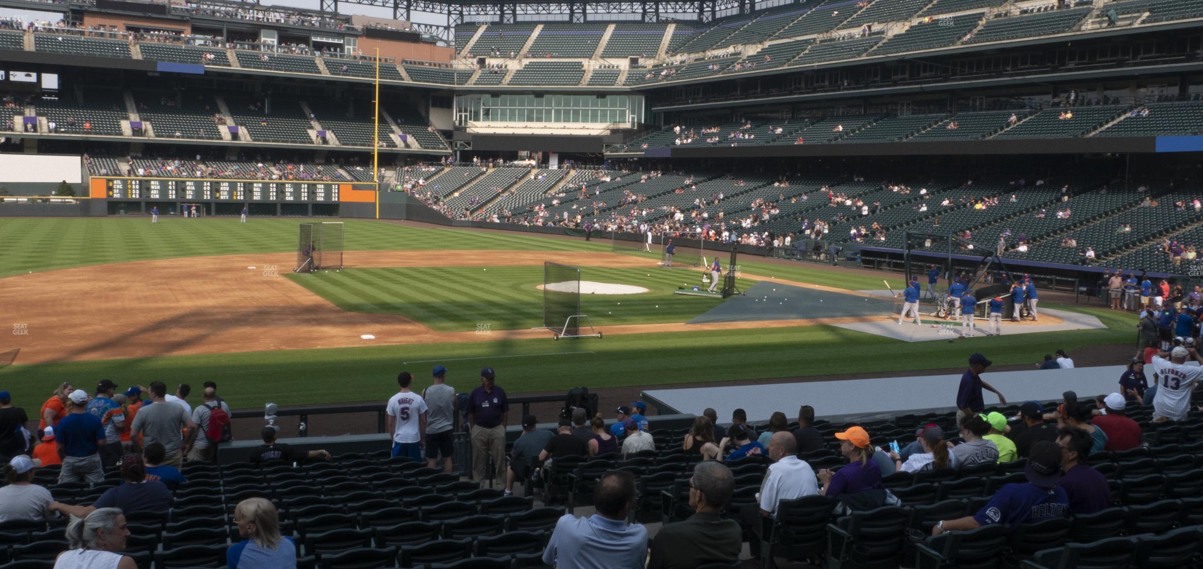 Seating view for Coors Field Section 140