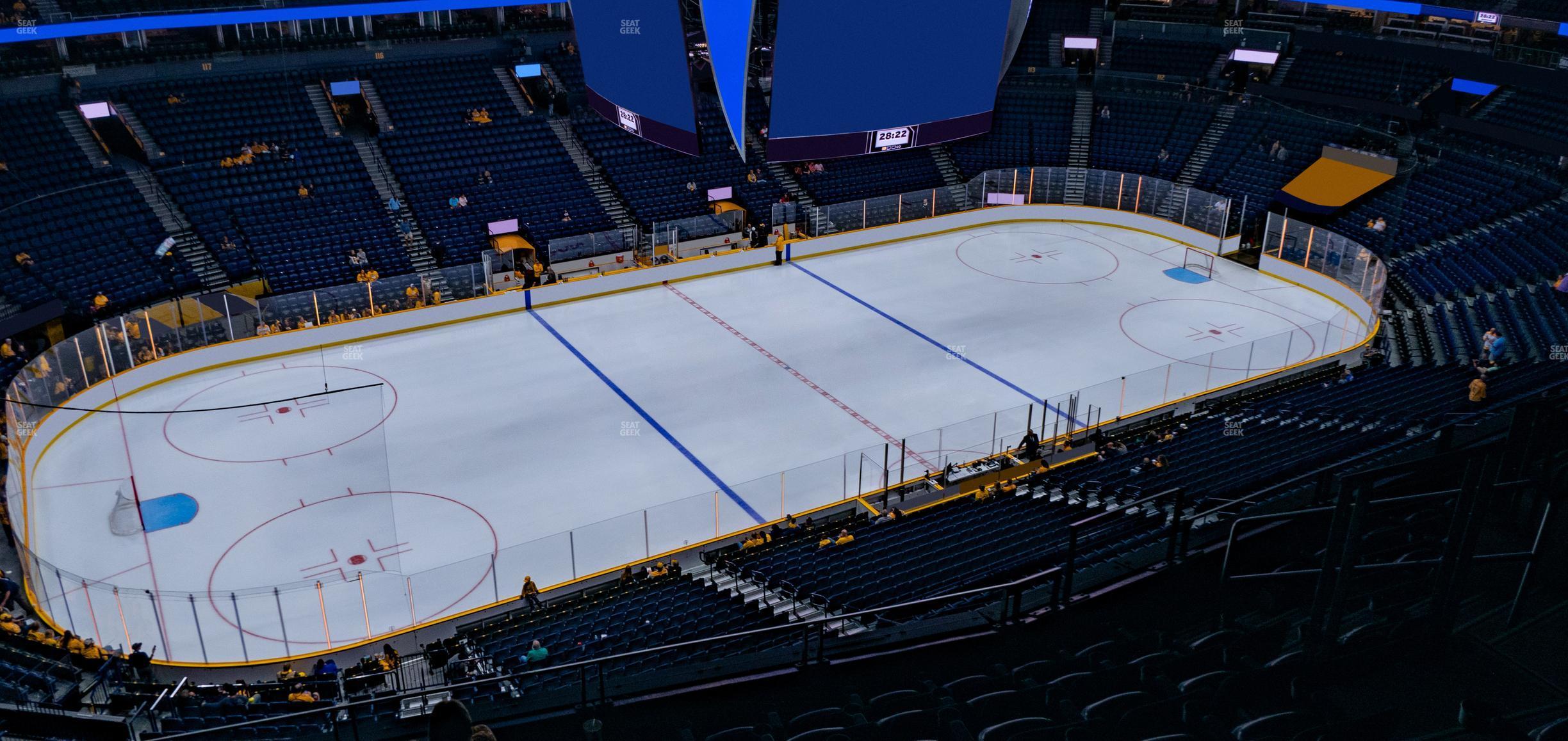 Seating view for Bridgestone Arena Section 307