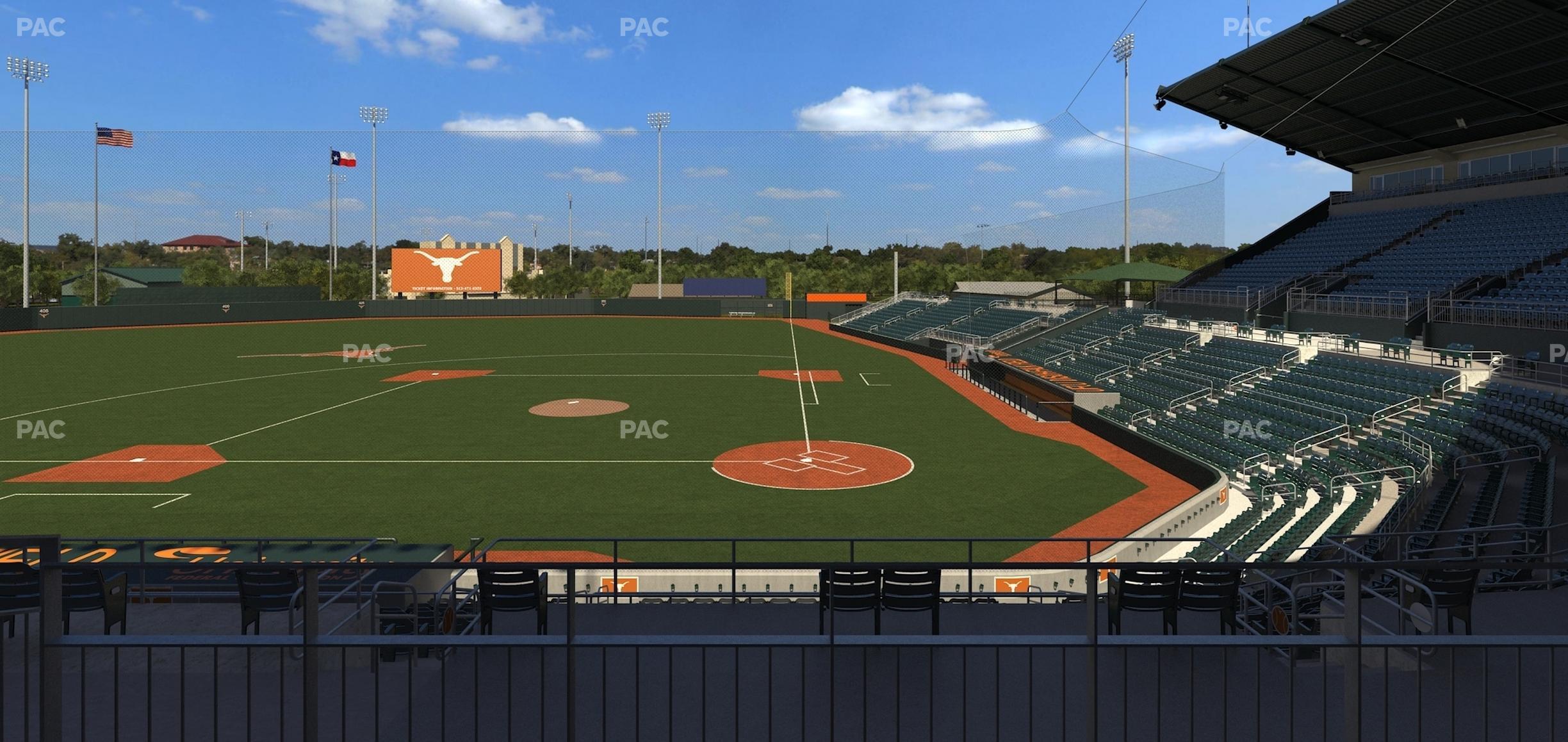 Seating view for UFCU Disch-Falk Field Section 109