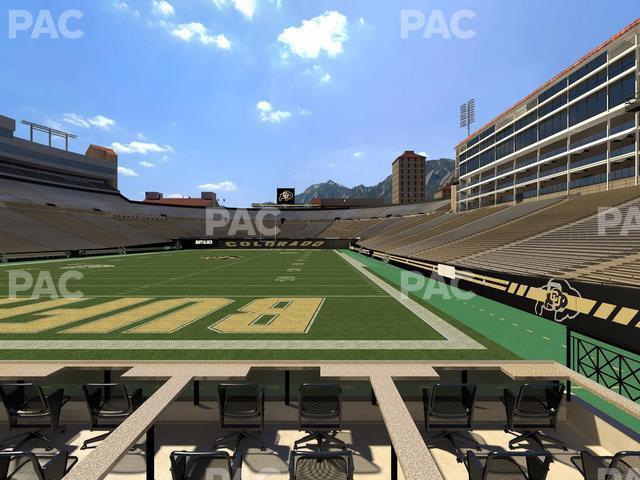 Seating view for Folsom Field Section Loge Box 166