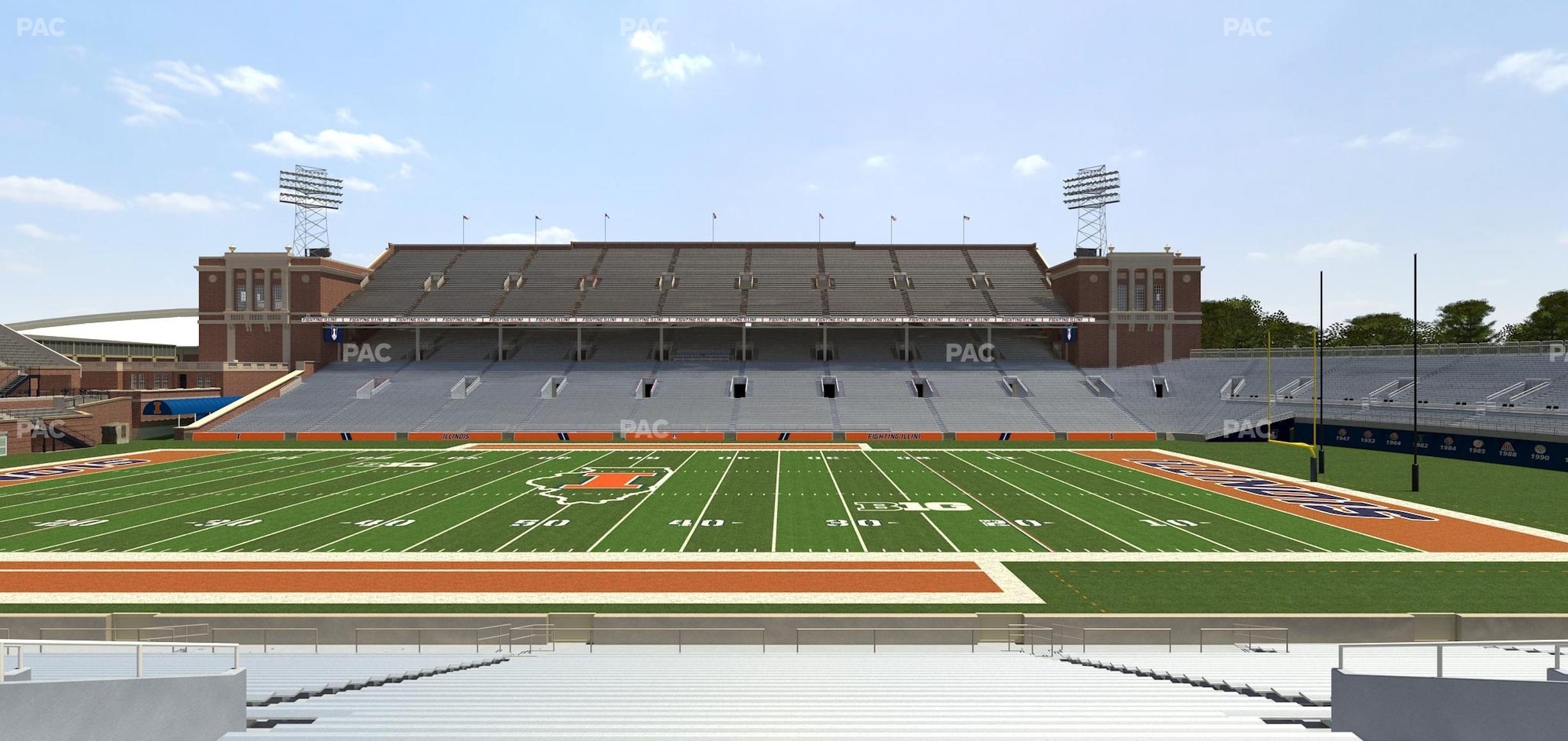 Seating view for Memorial Stadium - IL Section 126