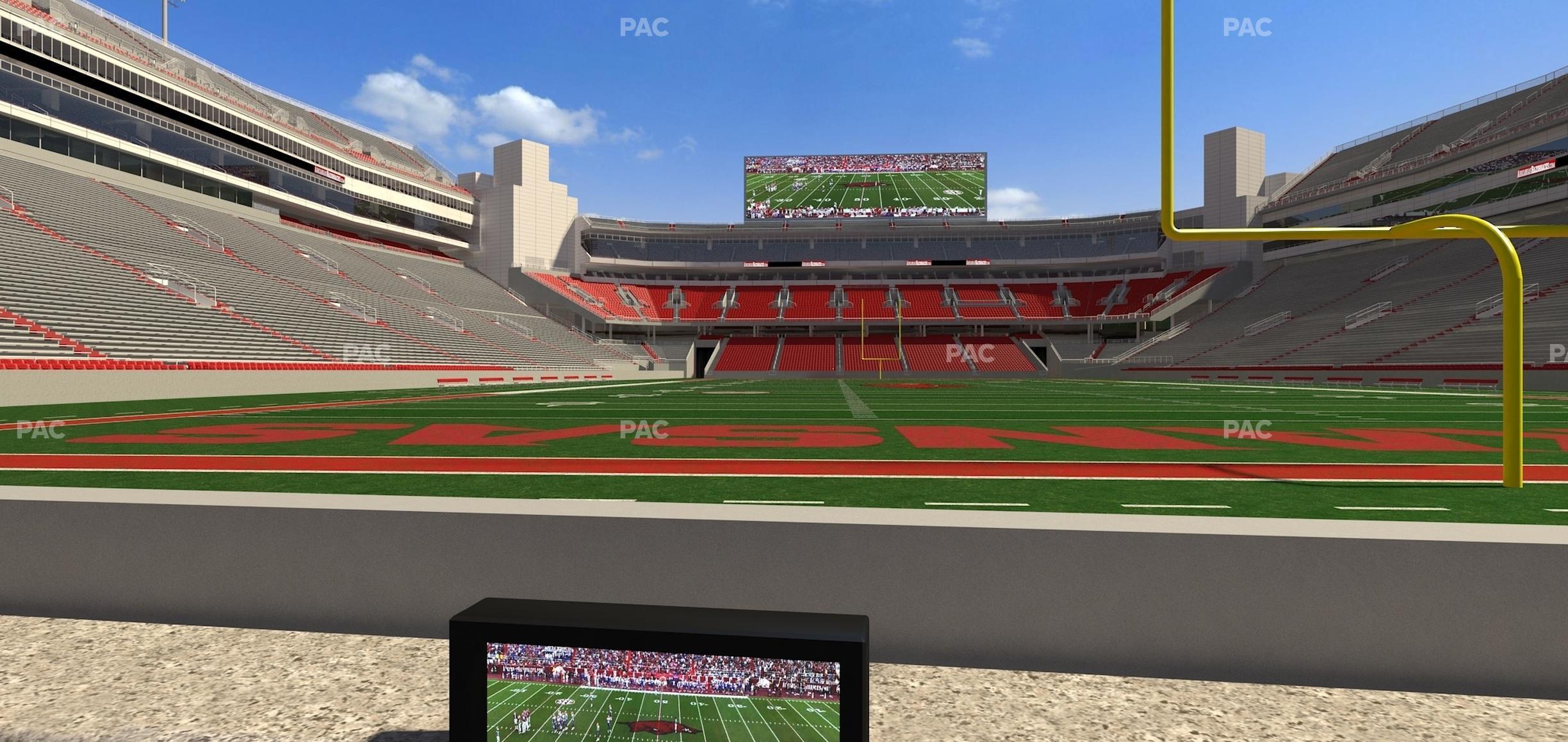 Seating view for Razorback Stadium Section Loge 13