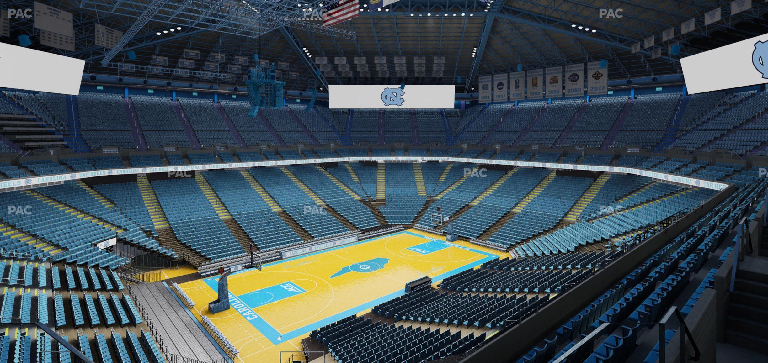 Seating view for Dean Smith Center Section 222