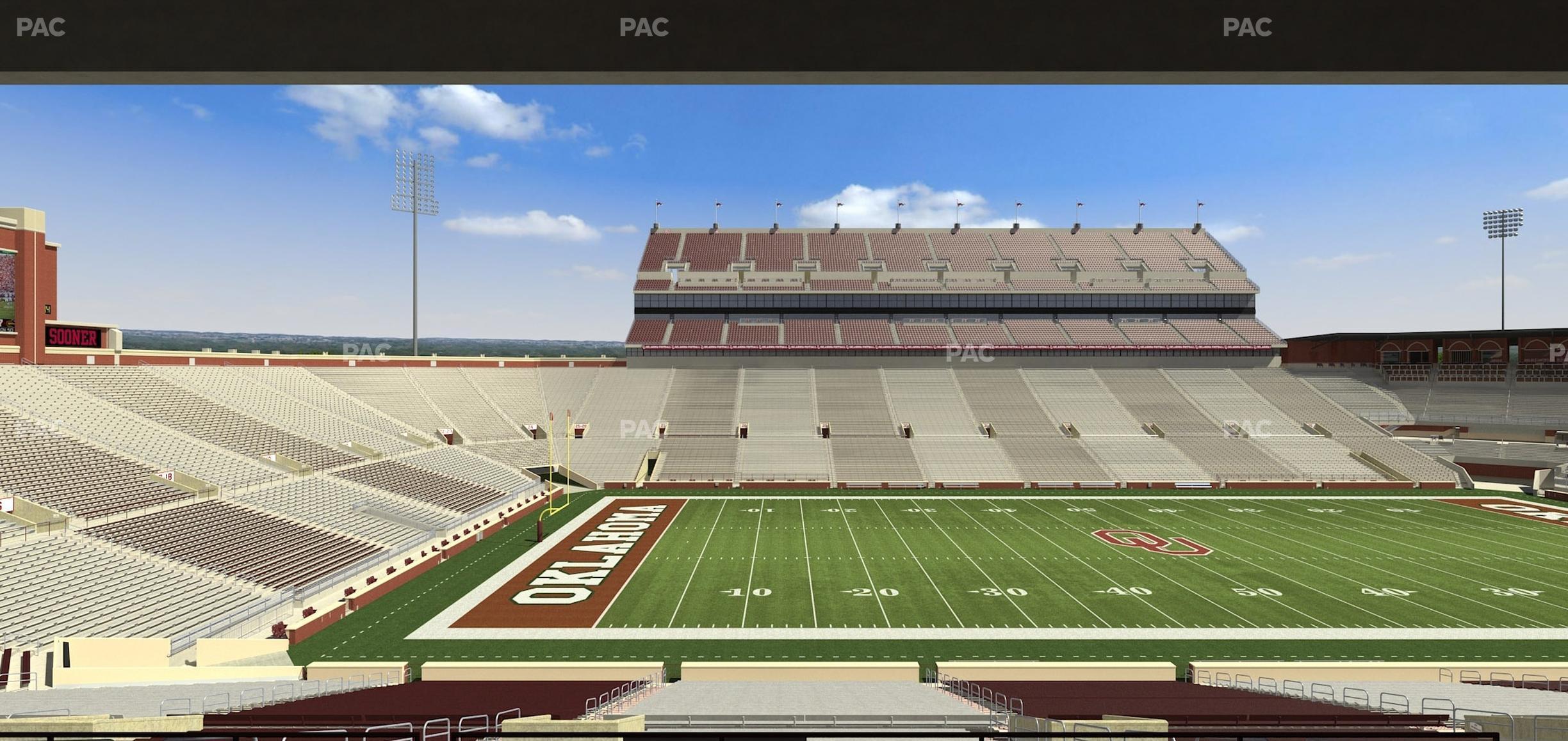 Seating view for Gaylord Family Oklahoma Memorial Stadium Section 8