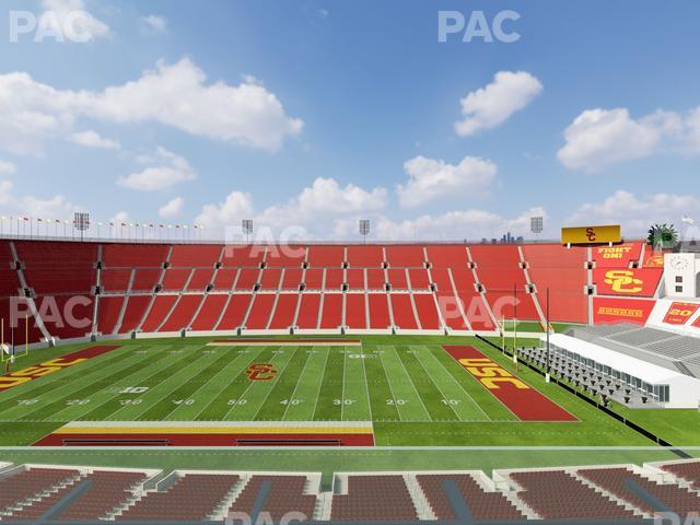 Seating view for Los Angeles Memorial Coliseum Section Club Wc 405