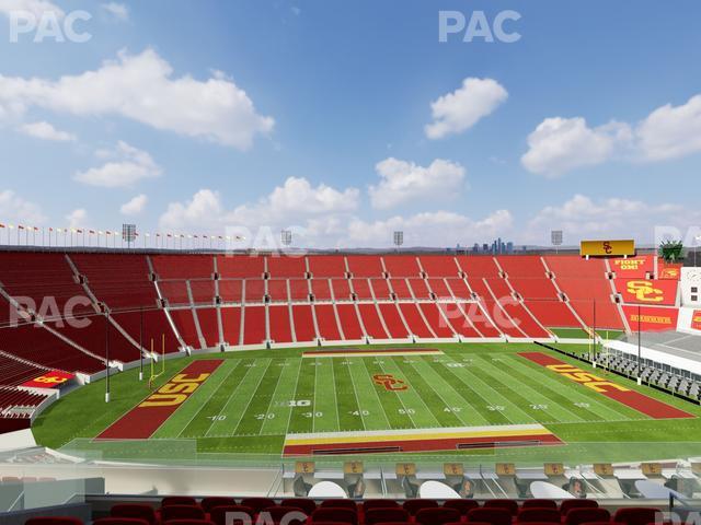 Seating view for Los Angeles Memorial Coliseum Section Club 408