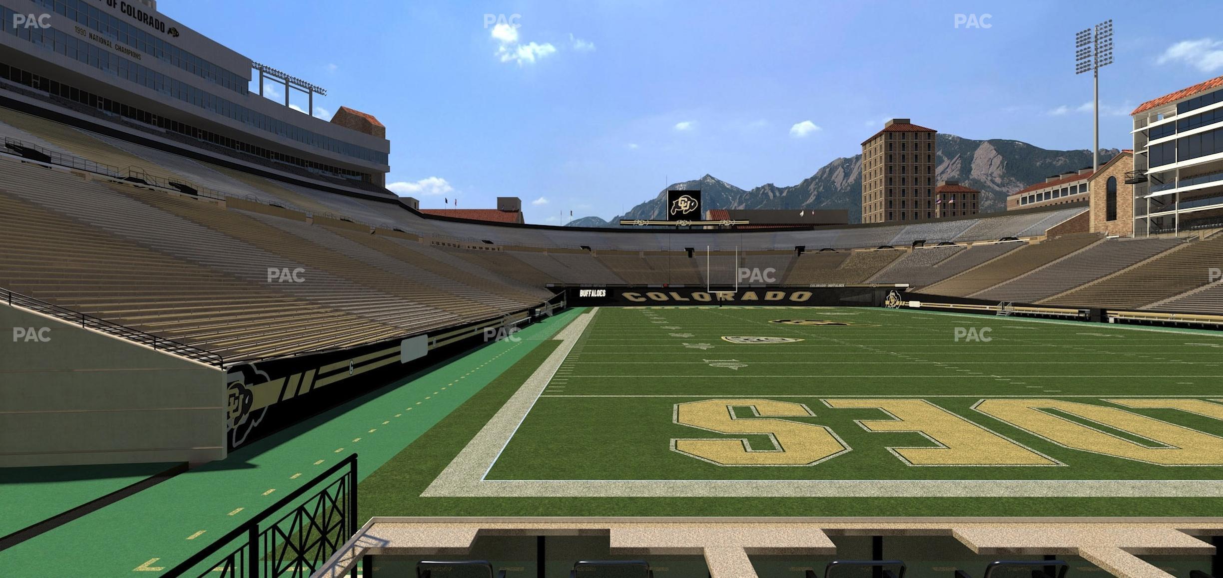 Seating view for Folsom Field Section Loge Box 144