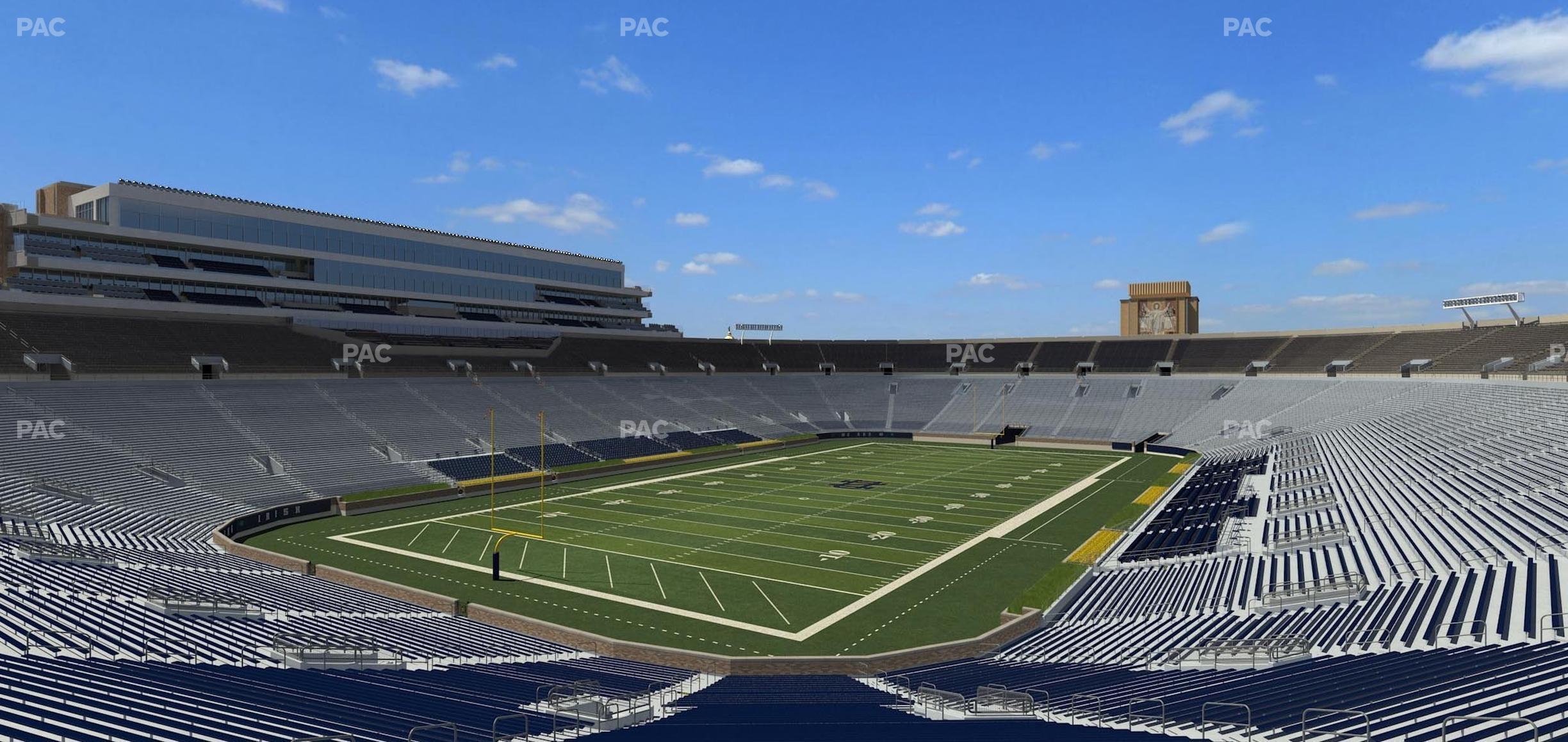 Seating view for Notre Dame Stadium Section 116