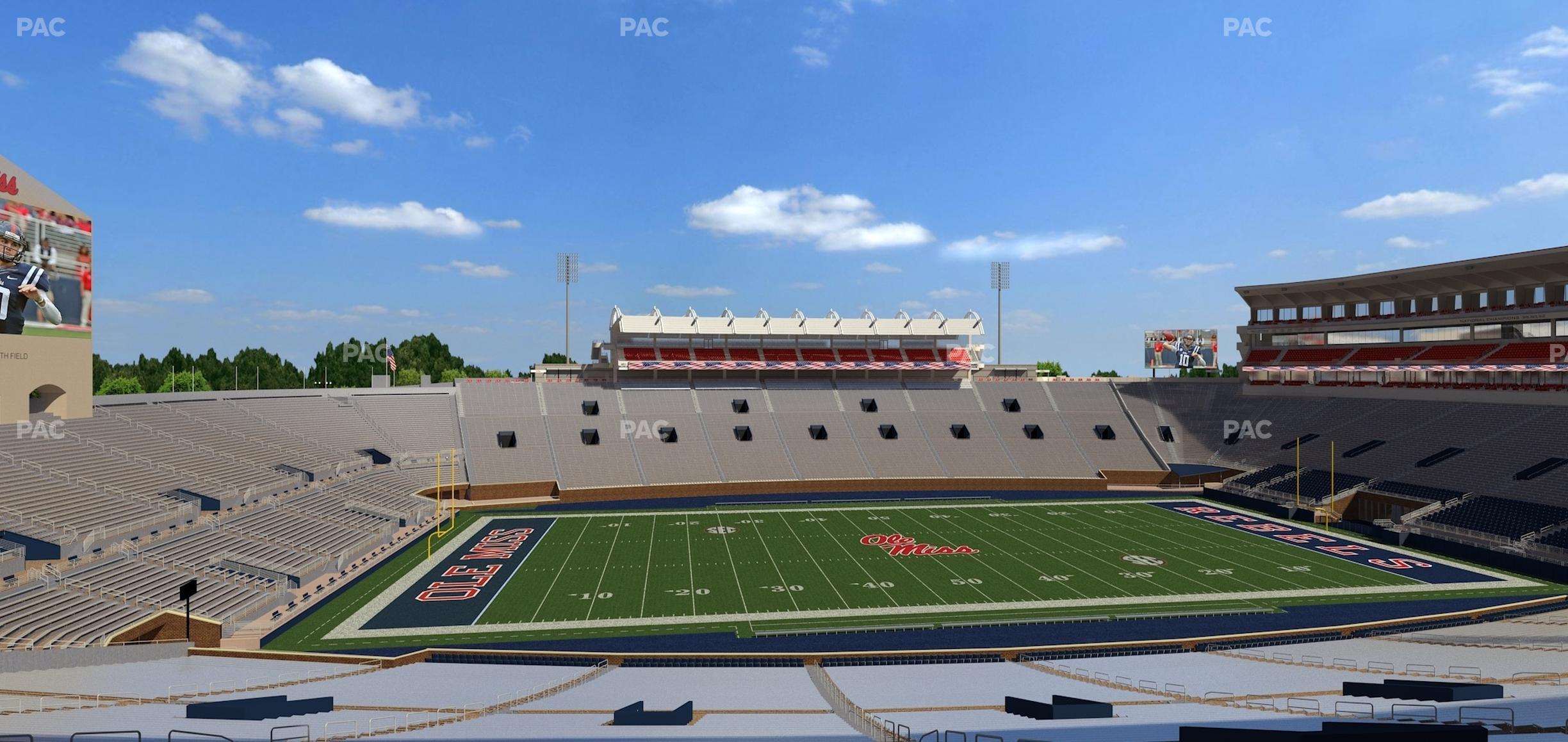 Seating view for Vaught Hemingway Stadium Section West Chairbacks 8