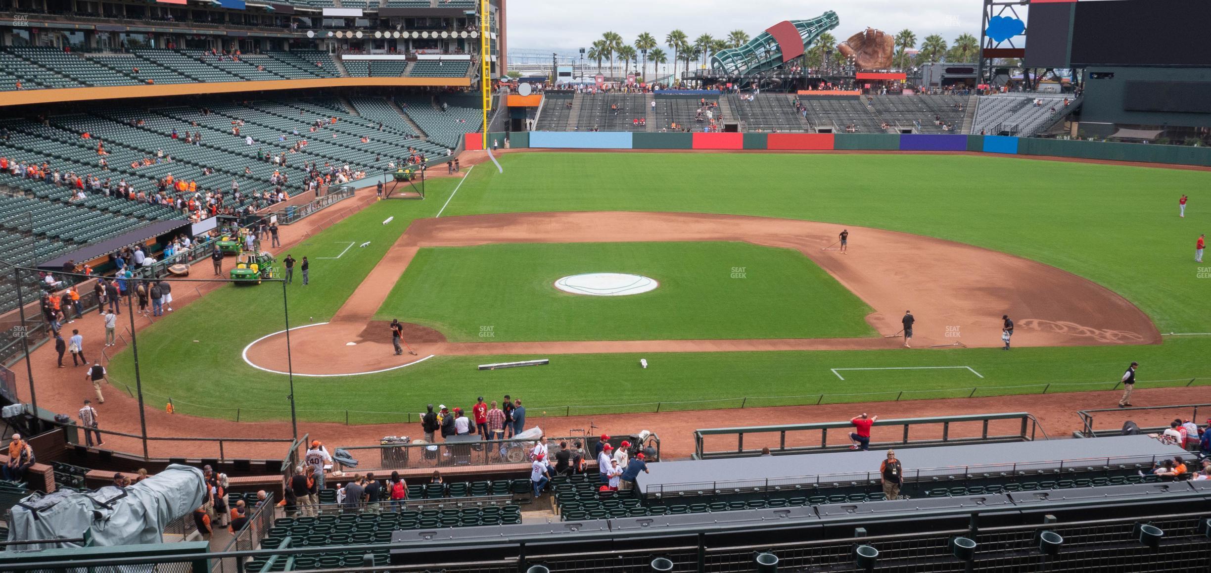 Seating view for Oracle Park Section Club Level 210