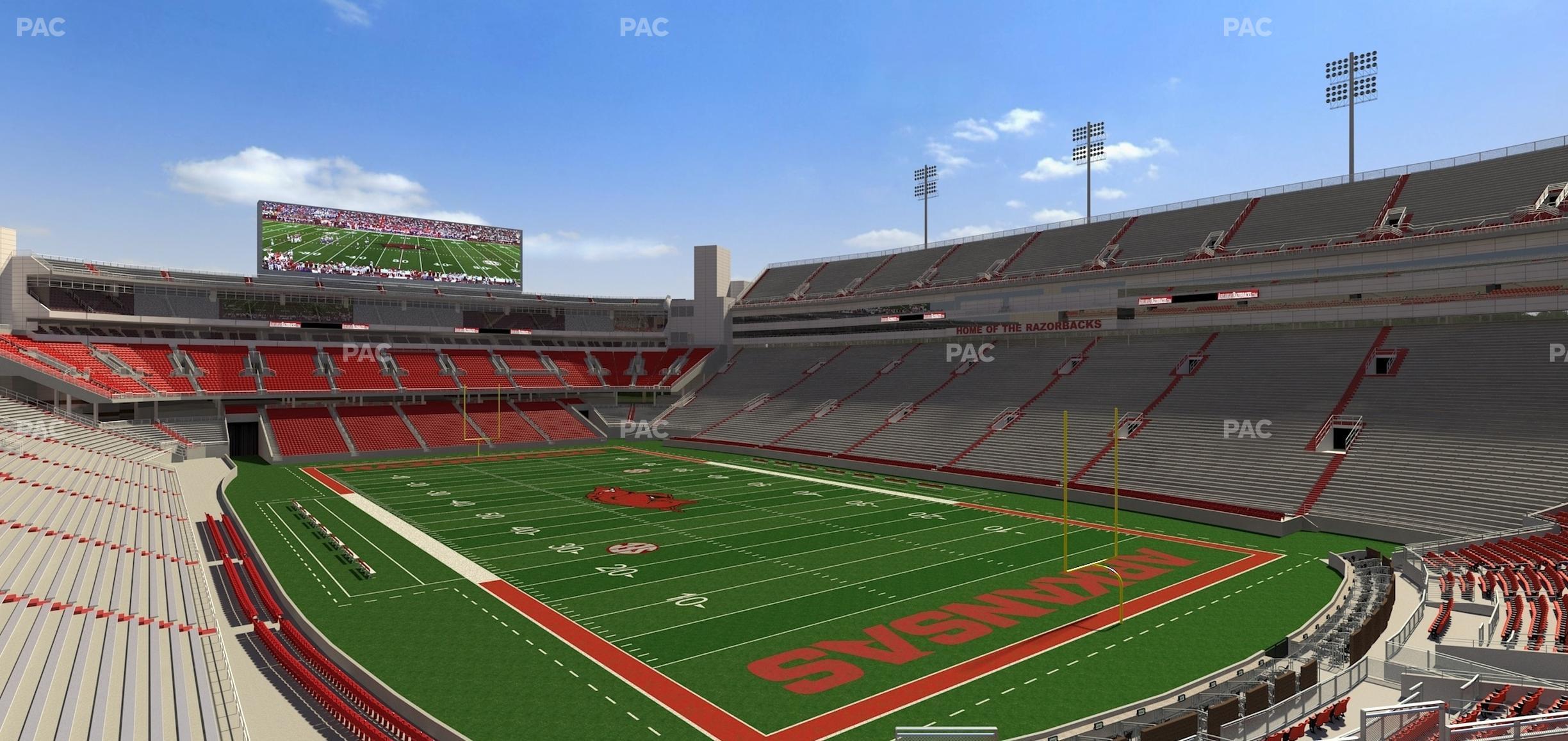 Seating view for Razorback Stadium Section 119