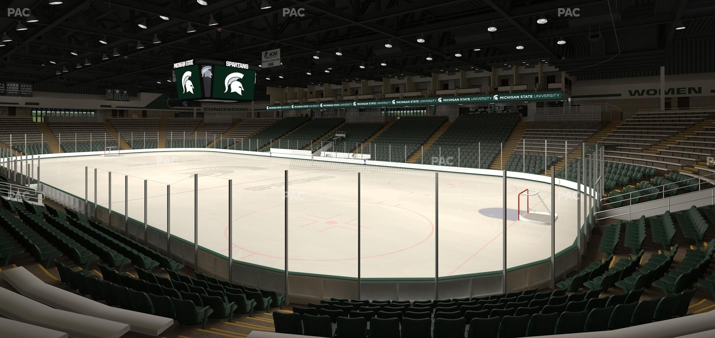 Seating view for Munn Ice Arena Section E