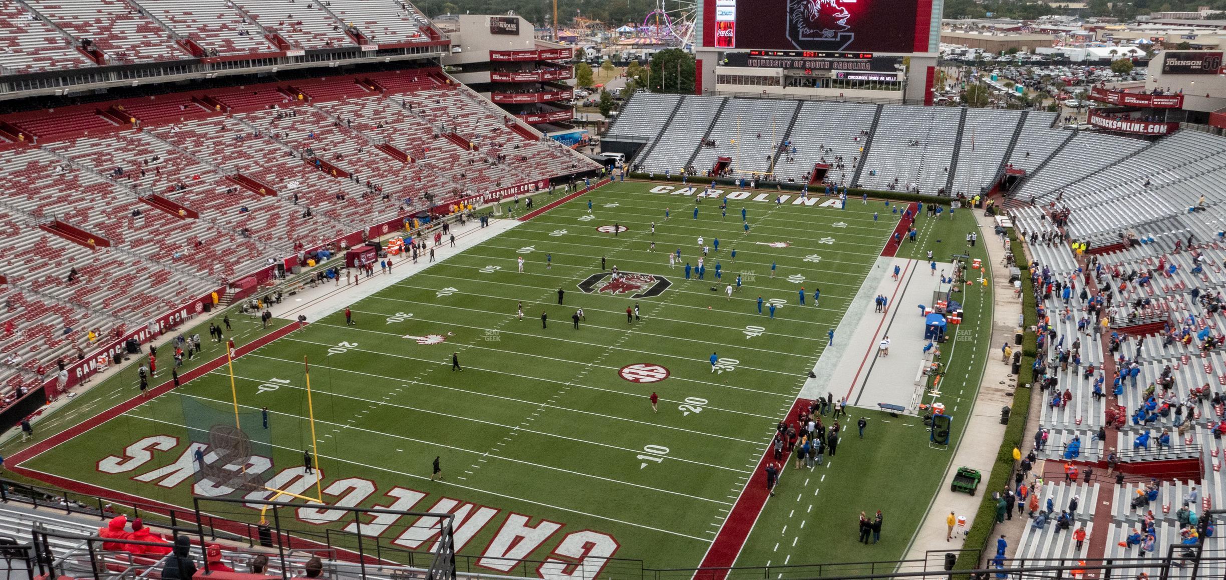 Seating view for Williams Brice Stadium Section 908