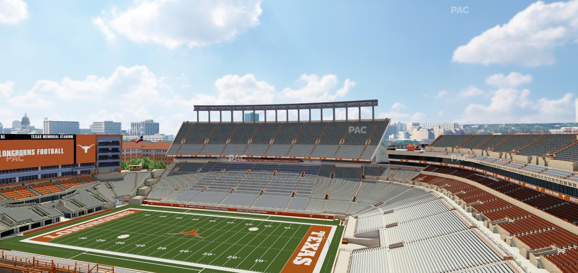 Seating view for Darrell K Royal - Texas Memorial Stadium Section 124