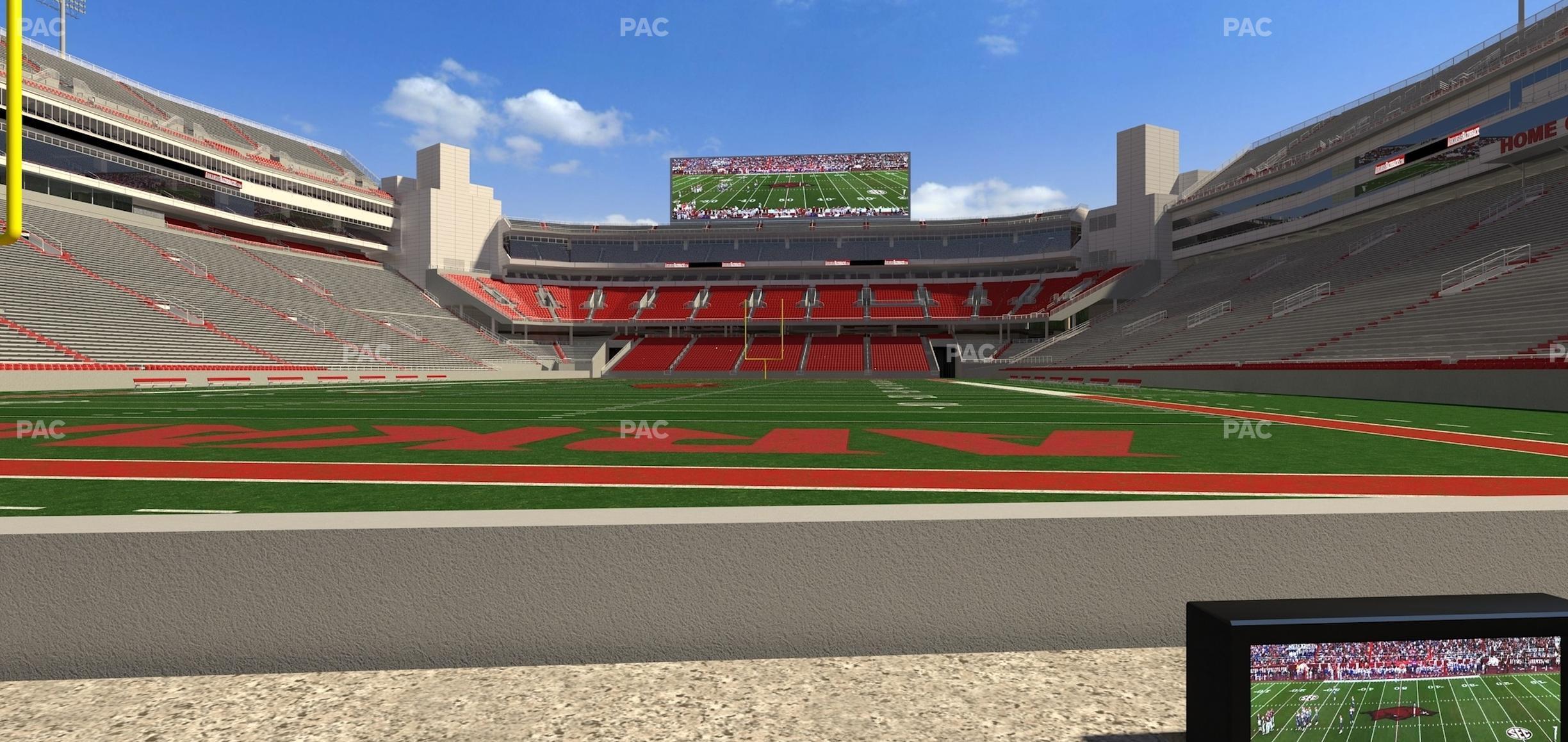 Seating view for Razorback Stadium Section Loge 5