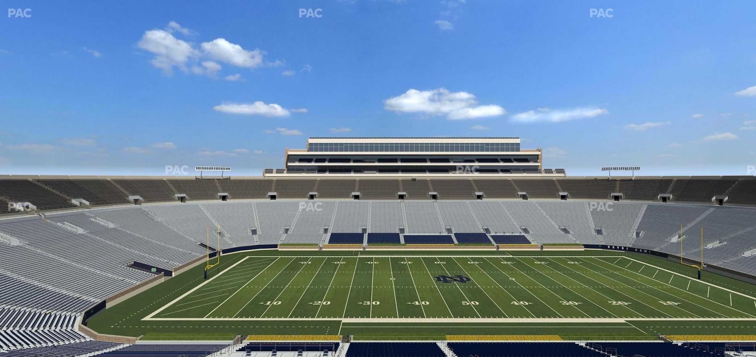 Seating view for Notre Dame Stadium Section 1842 Box 17