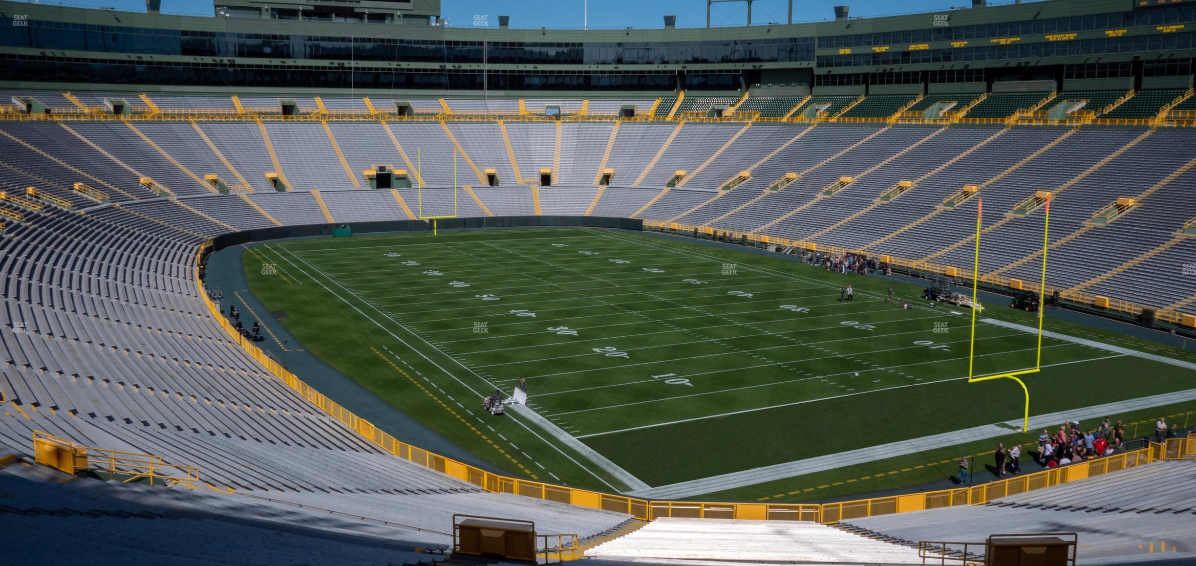 Seating view for Lambeau Field Section 134