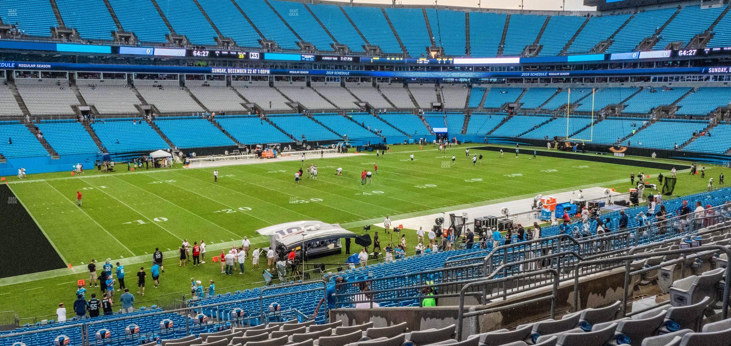 Seating view for Bank of America Stadium Section 320