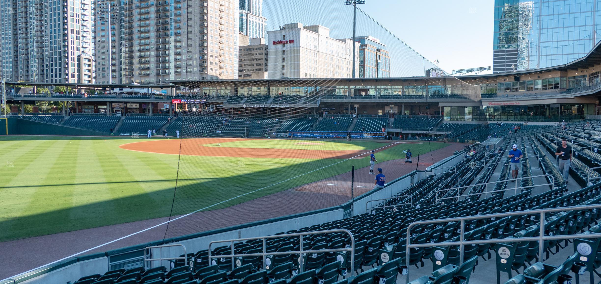 Seating view for Truist Field Section 121