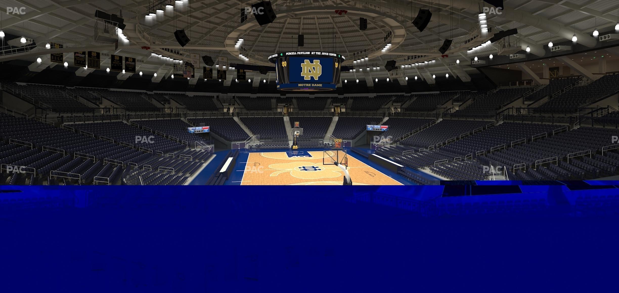 Seating view for Purcell Pavilion at the Joyce Center Section 106