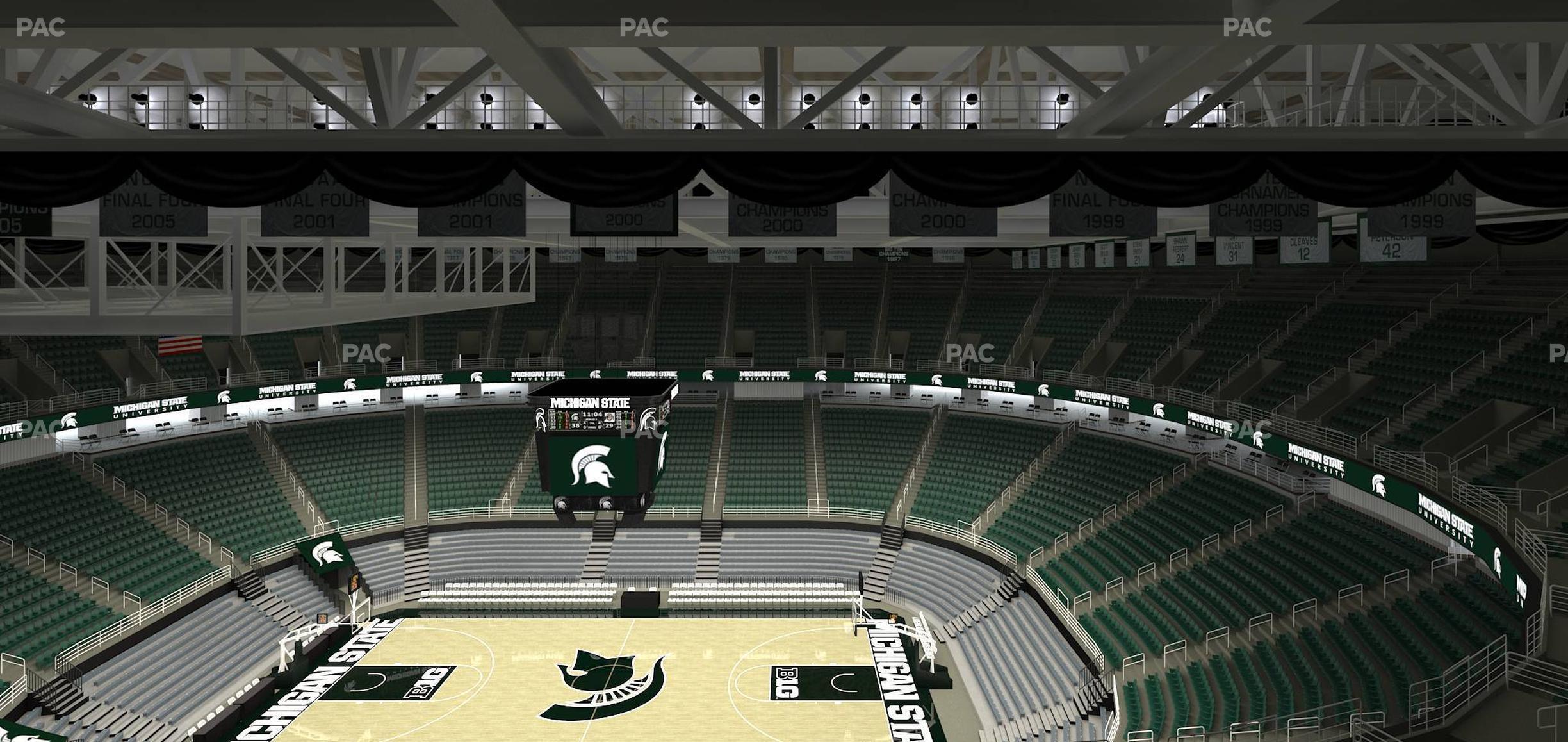 Seating view for Jack Breslin Student Events Center Section Bleachers 208