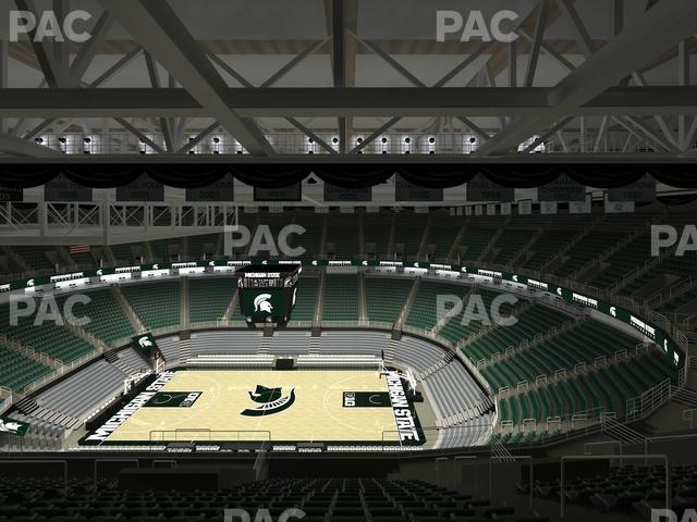 Seating view for Jack Breslin Student Events Center Section Bleachers 208