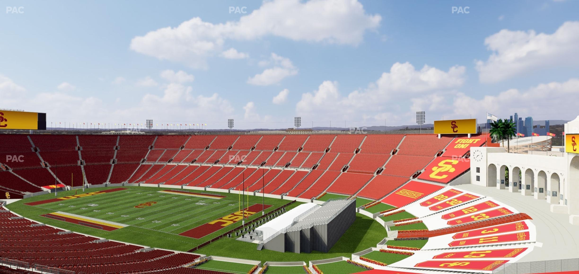 Seating view for Los Angeles Memorial Coliseum Section 301