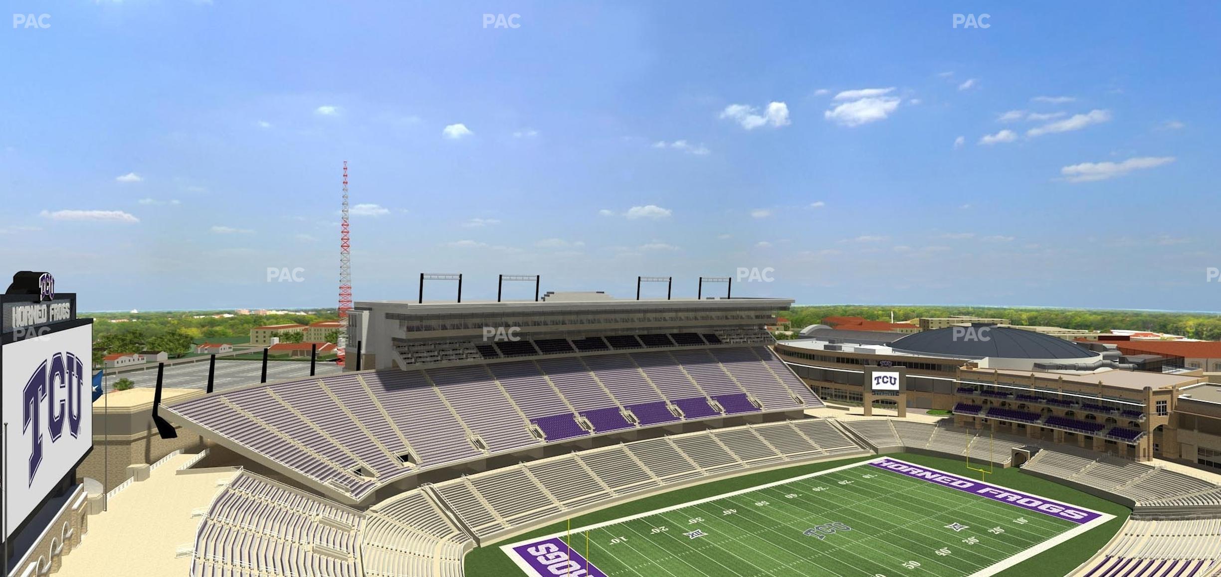 Seating view for Amon G. Carter Stadium Section 414