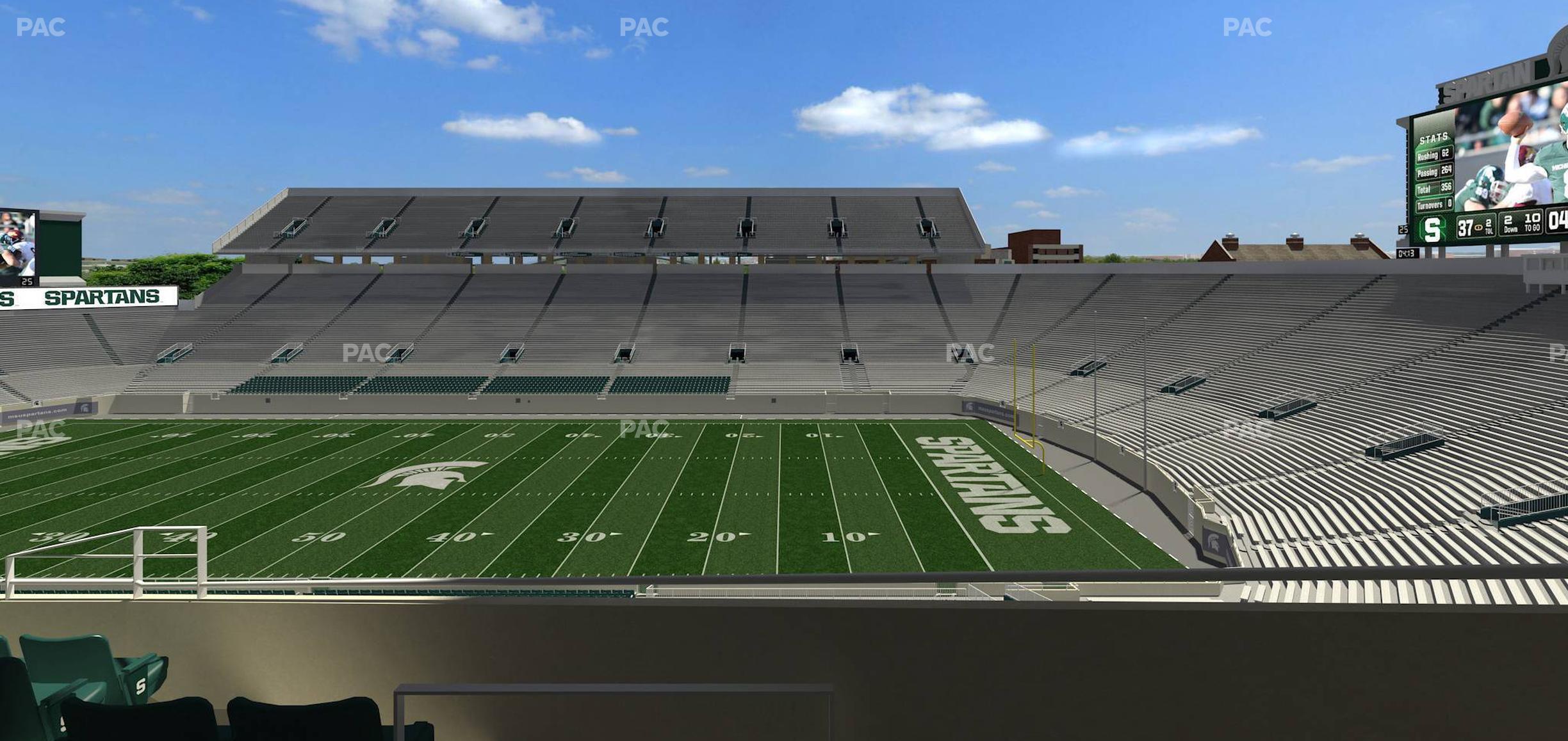 Seating view for Spartan Stadium (Michigan) Section Spartan Club 2