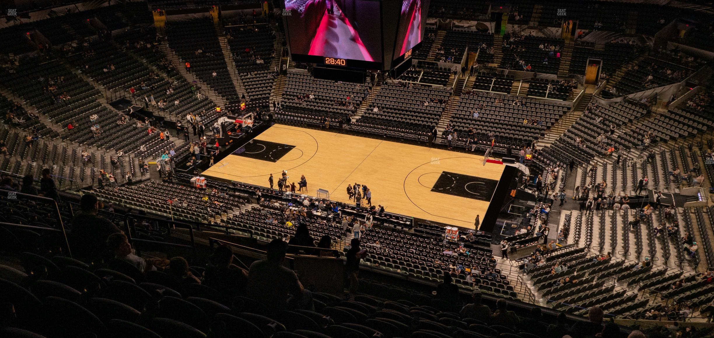 Seating view for Frost Bank Center Section 206