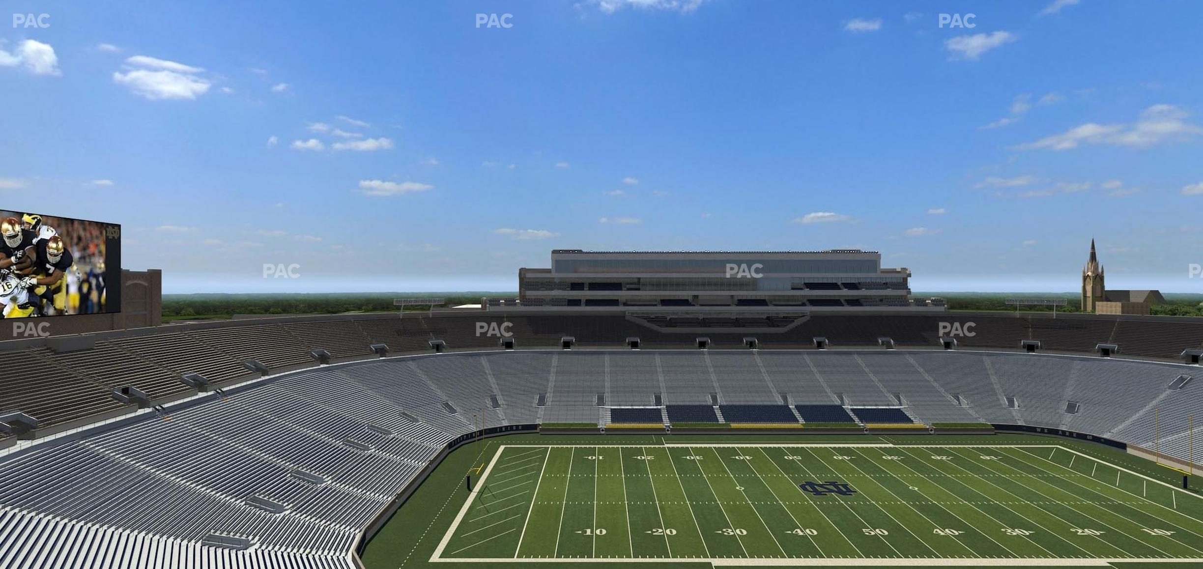 Seating view for Notre Dame Stadium Section Corbett Club 810