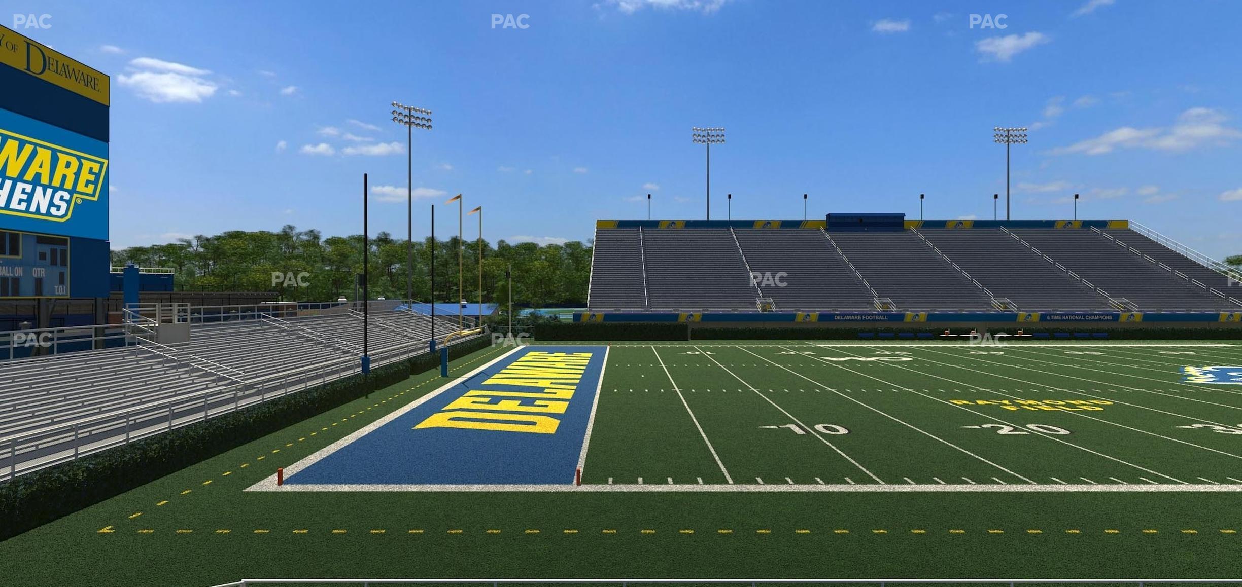 Seating view for Delaware Stadium Section West Ada 7